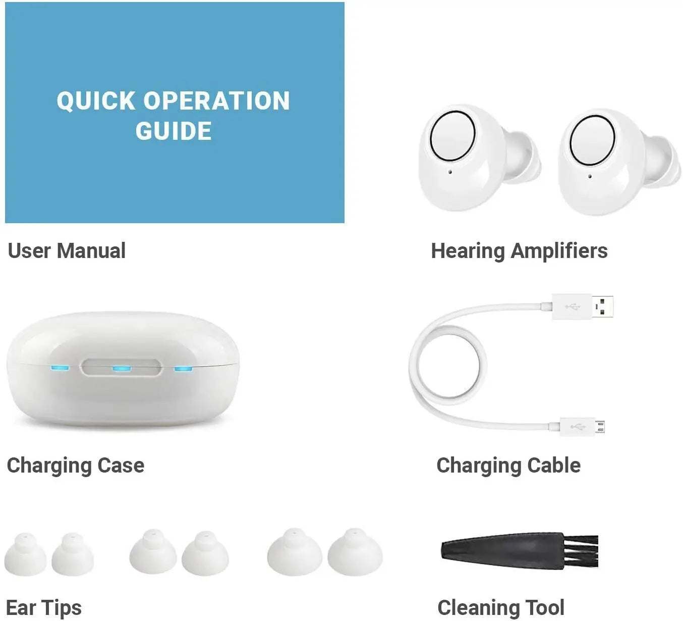 Discreet oplaadbaar hoortoestel met Bluetooth en appbediening – AUDIONIQ ClearTone - Glamorix