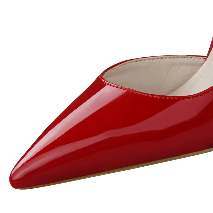 Dames pumps met hoge hak en uitgesneden zijkant – VELARA CUTOUT - Glamorix