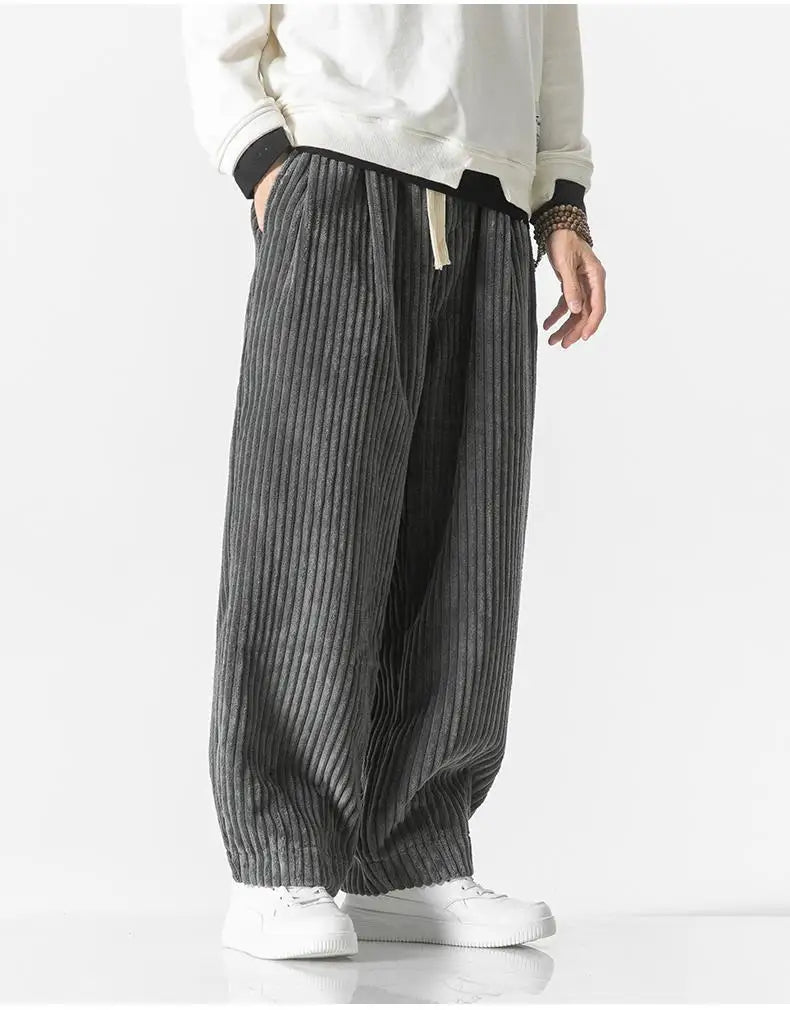 RYAN - Losvallende corduroy broek met trekkoord voor heren