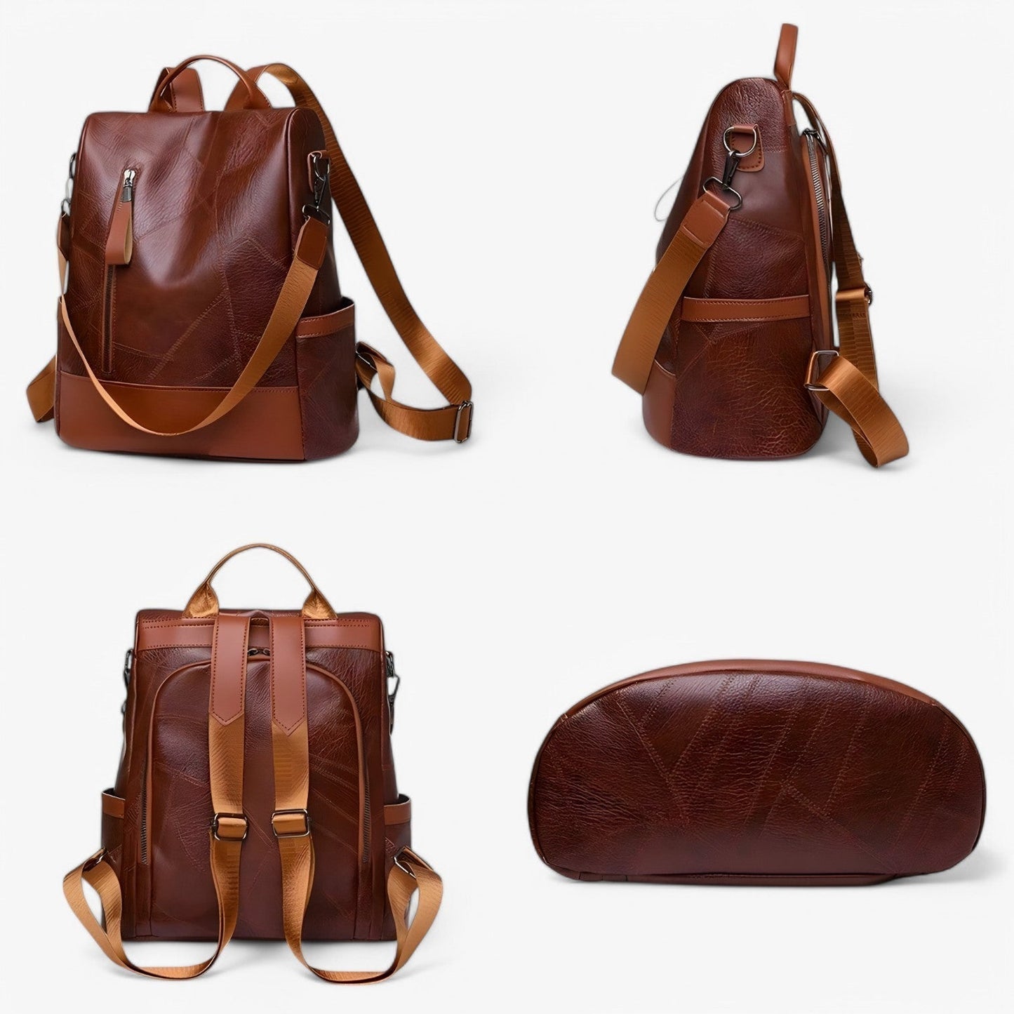 Vintage rugzak met stijlvolle details en laptopvak – LIVORA RetroPack - Glamorix