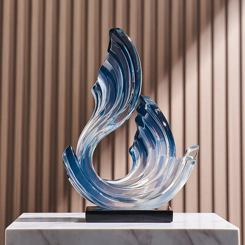 ETHEREAL FLOW – Glazen ornament met sierlijk design
