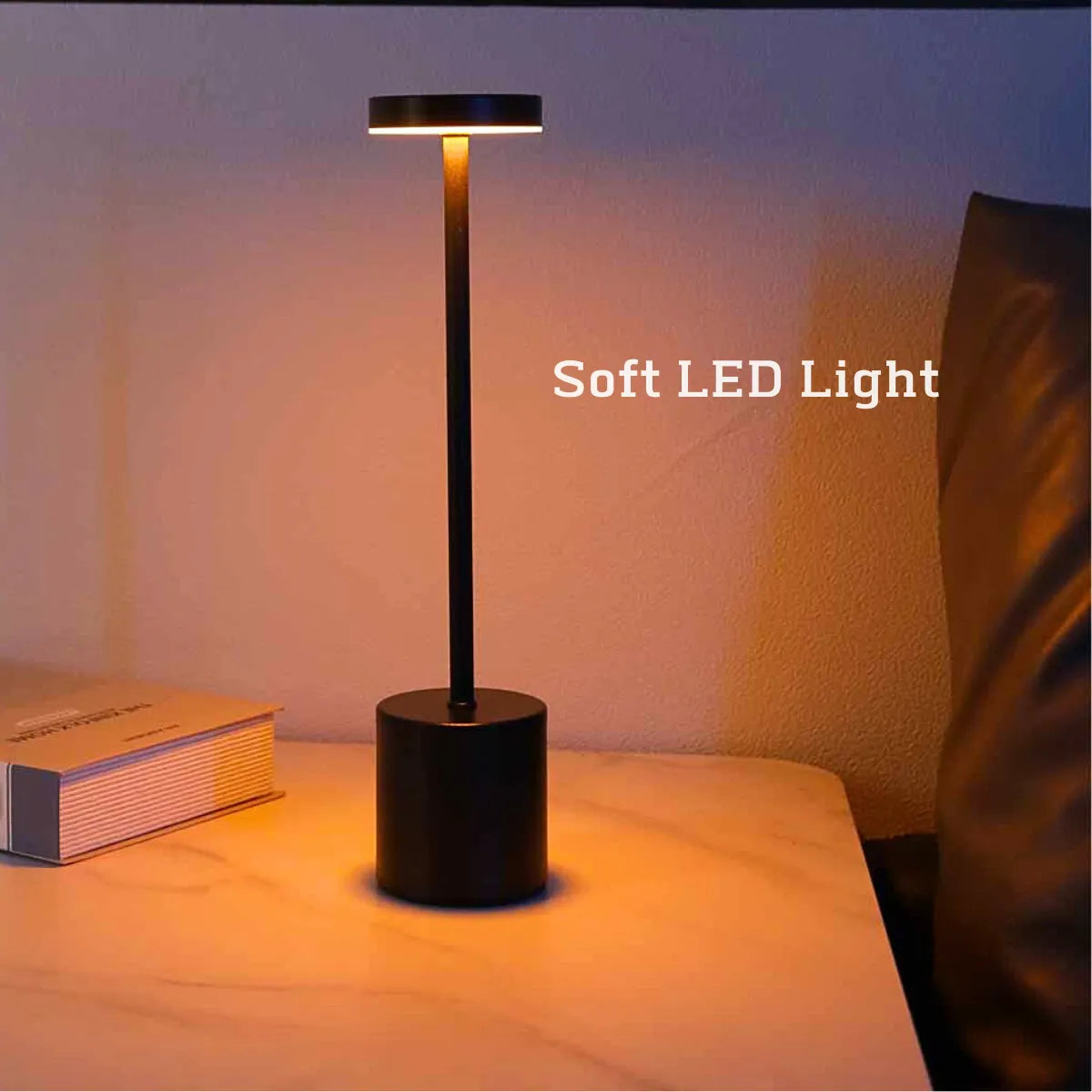 LumiMetal - Draadloze Metalen LED Tafellamp