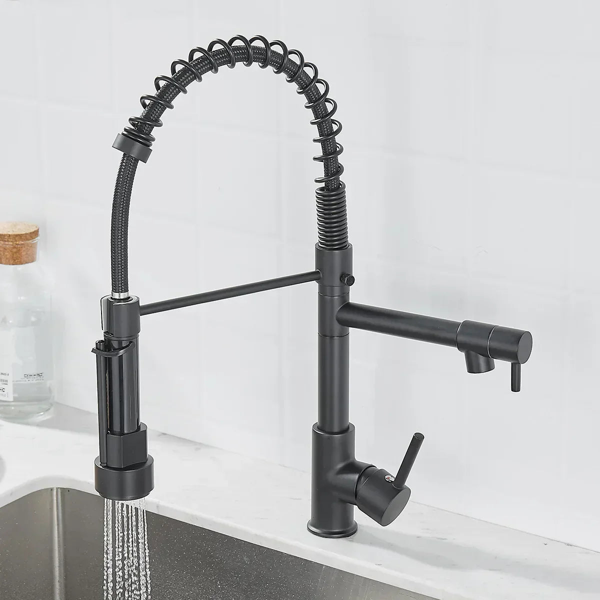 Dubbele waterkraan met draaibare uitloop – FLOWTWIST DUO - Glamorix