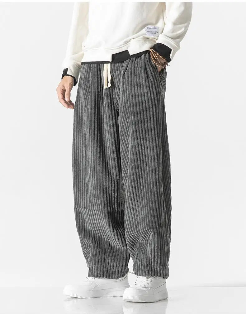 RYAN - Losvallende corduroy broek met trekkoord voor heren