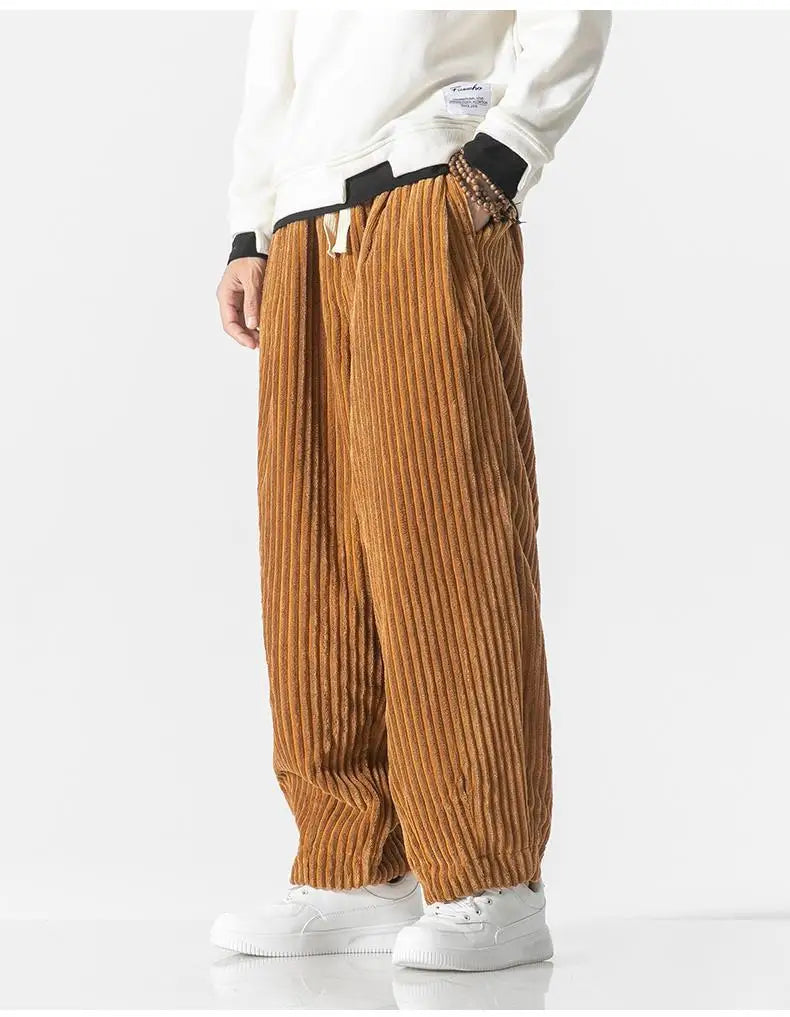 RYAN - Losvallende corduroy broek met trekkoord voor heren