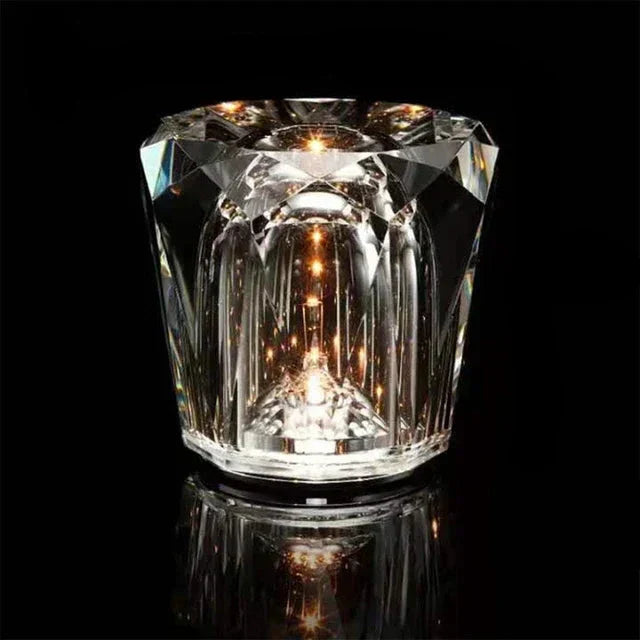 LUMICRYSTAL - Lamp met ijzeren basis en kristallen accenten