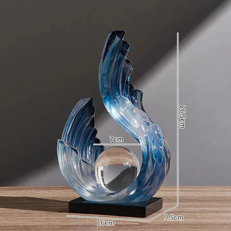 ETHEREAL FLOW – Glazen ornament met sierlijk design