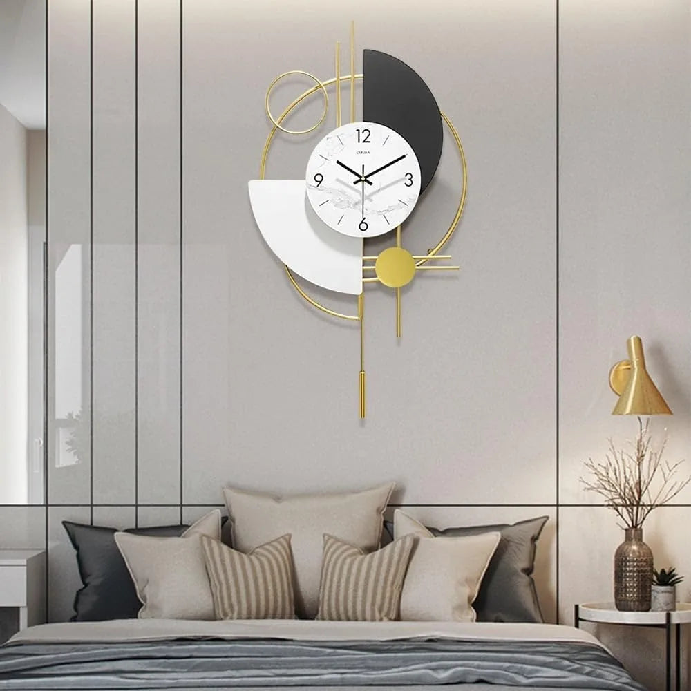 GOLDENSHAPE - Grote 3D-wandklok met geometrisch design