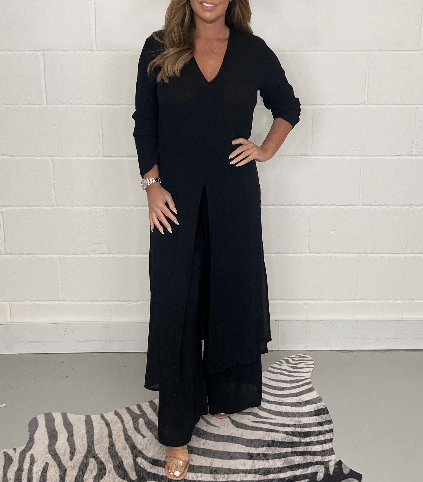 Tweedelig Damespak met Flowy Silhouet en Elegante Pasvorm – LUNA GLOW - Glamorix