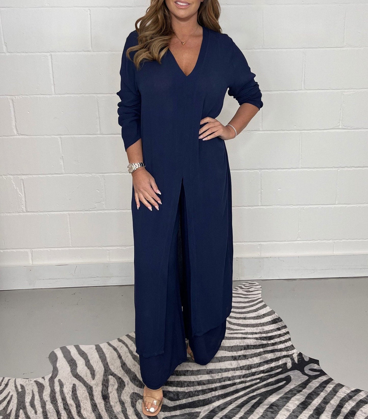Tweedelig Damespak met Flowy Silhouet en Elegante Pasvorm – LUNA GLOW - Glamorix
