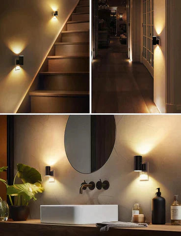 LumeaNoir Wand – Elegante wandlamp op zonne-energie voor een warme sfeer buitenshuis