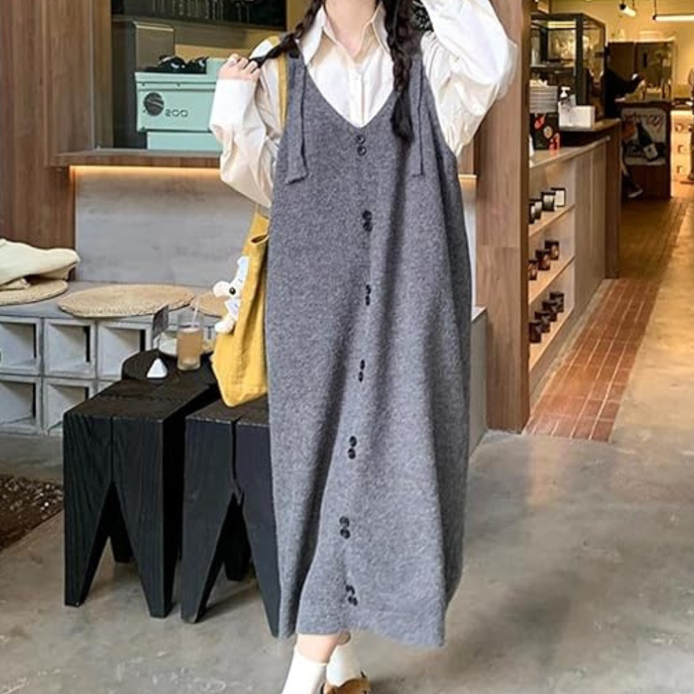 ISLA - Los gebreide maxi-jurk voor een moeiteloos elegante look