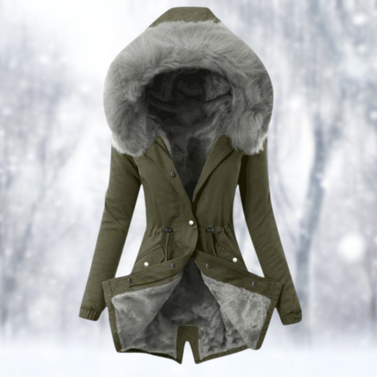 EVELYN - Warme fleece winterjas voor dames