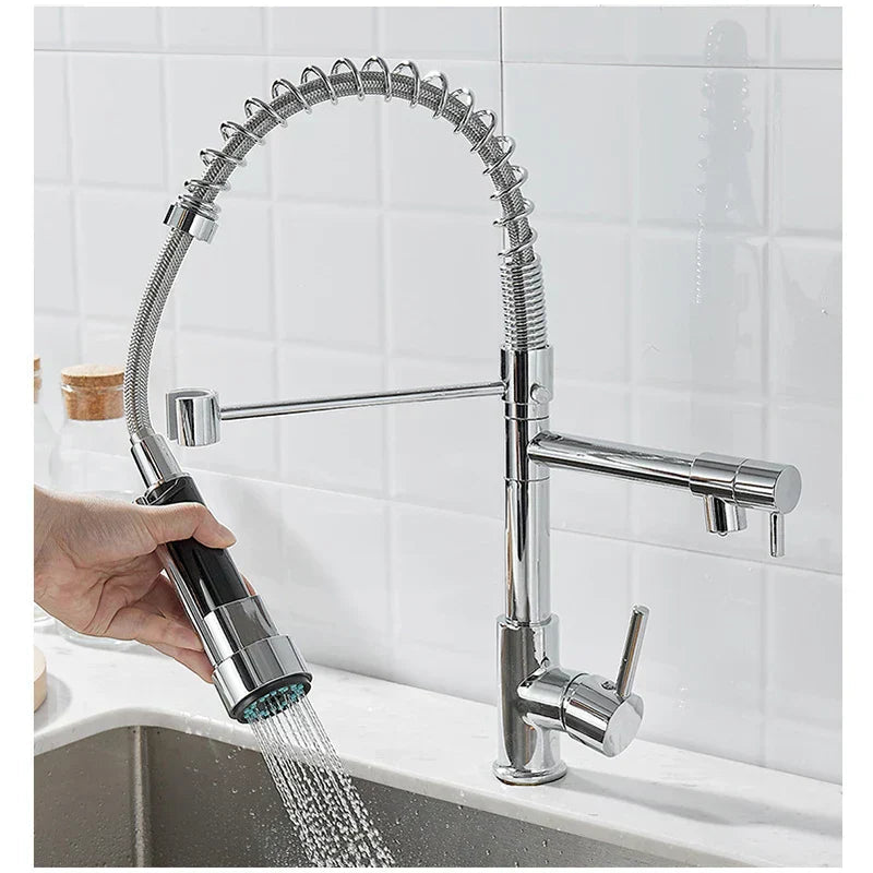 Dubbele waterkraan met draaibare uitloop – FLOWTWIST DUO - Glamorix