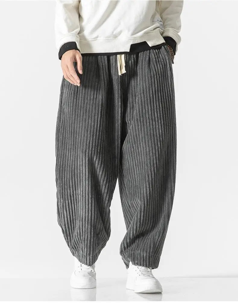 RYAN - Losvallende corduroy broek met trekkoord voor heren