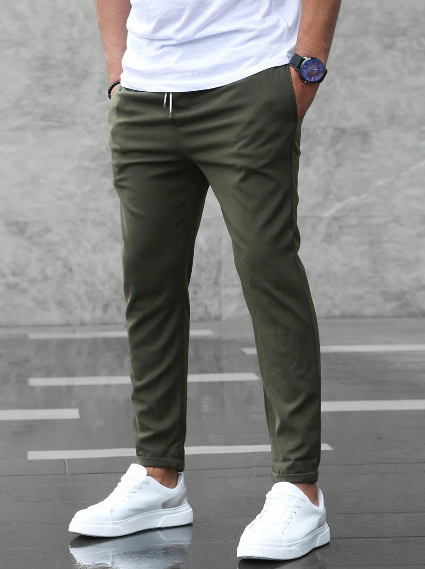 Slim fit heren jogger met sportieve look en ultiem comfort – AxelCore Jogger - Glamorix