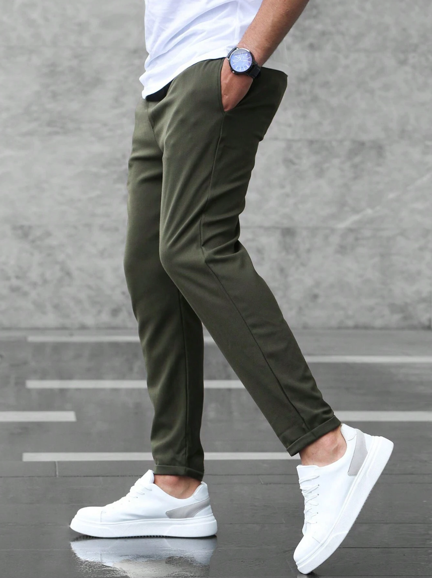Slim fit heren jogger met sportieve look en ultiem comfort – AxelCore Jogger - Glamorix