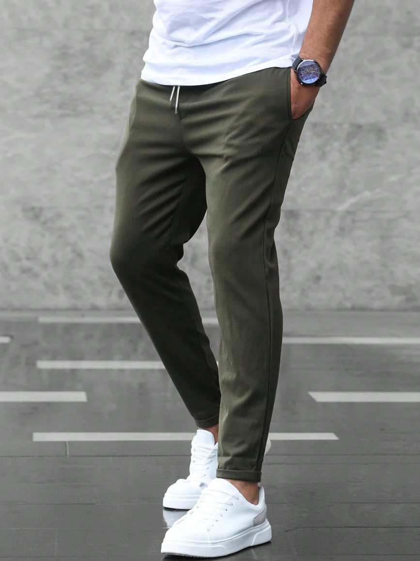 Slim fit heren jogger met sportieve look en ultiem comfort – AxelCore Jogger - Glamorix