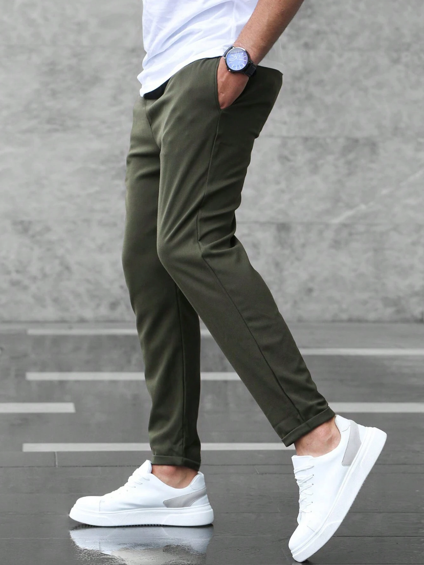 Slim fit heren jogger met sportieve look en ultiem comfort – AxelCore Jogger - Glamorix