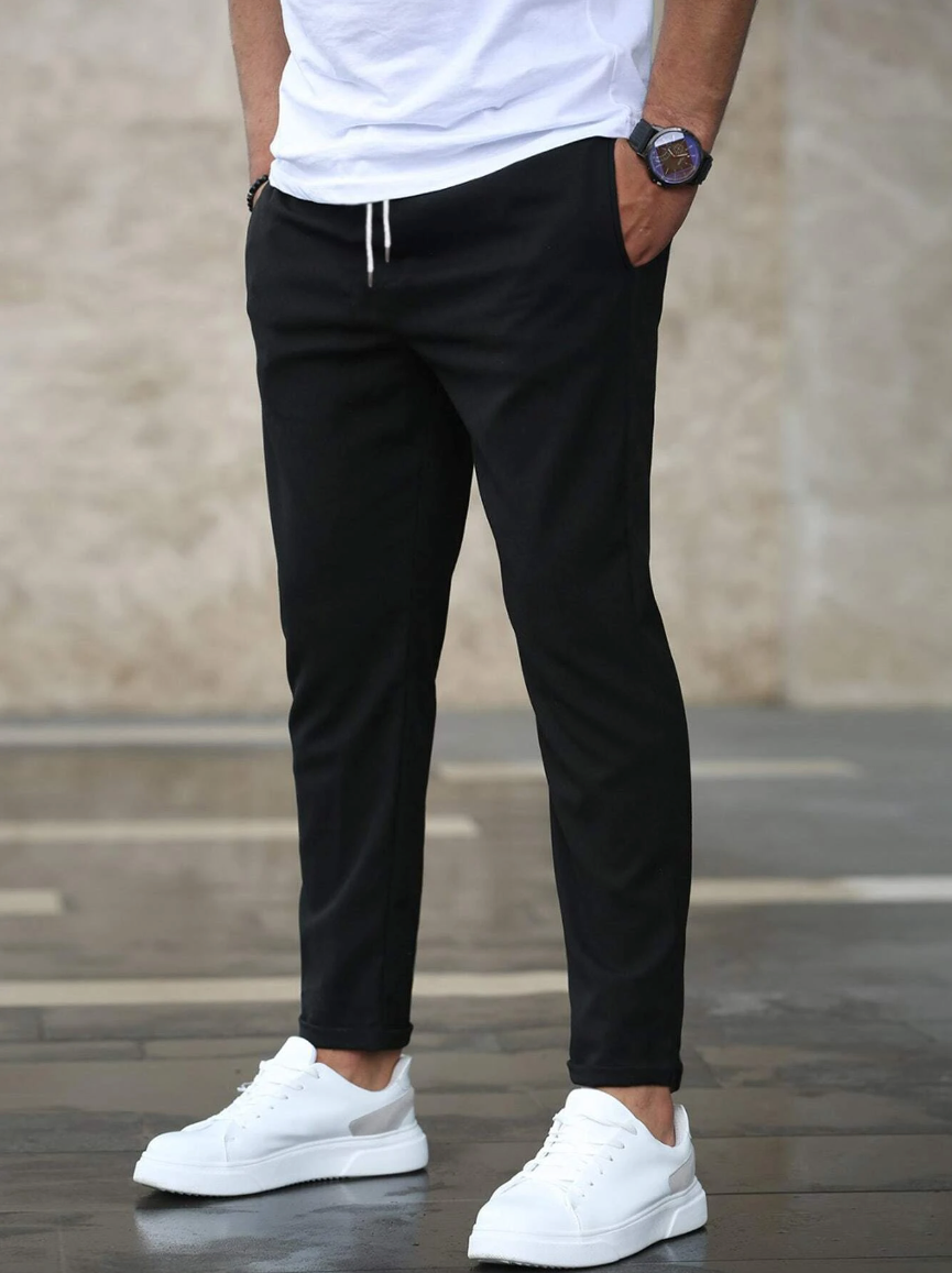 Slim fit heren jogger met sportieve look en ultiem comfort – AxelCore Jogger - Glamorix