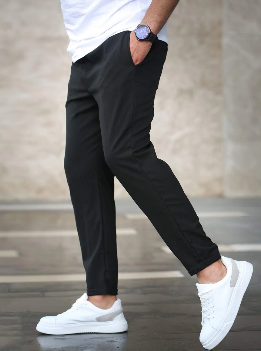 Slim fit heren jogger met sportieve look en ultiem comfort – AxelCore Jogger - Glamorix
