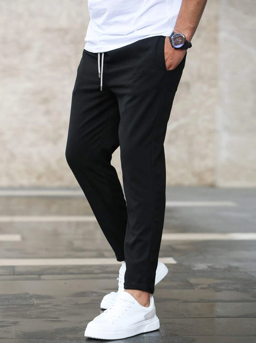 Slim fit heren jogger met sportieve look en ultiem comfort – AxelCore Jogger - Glamorix
