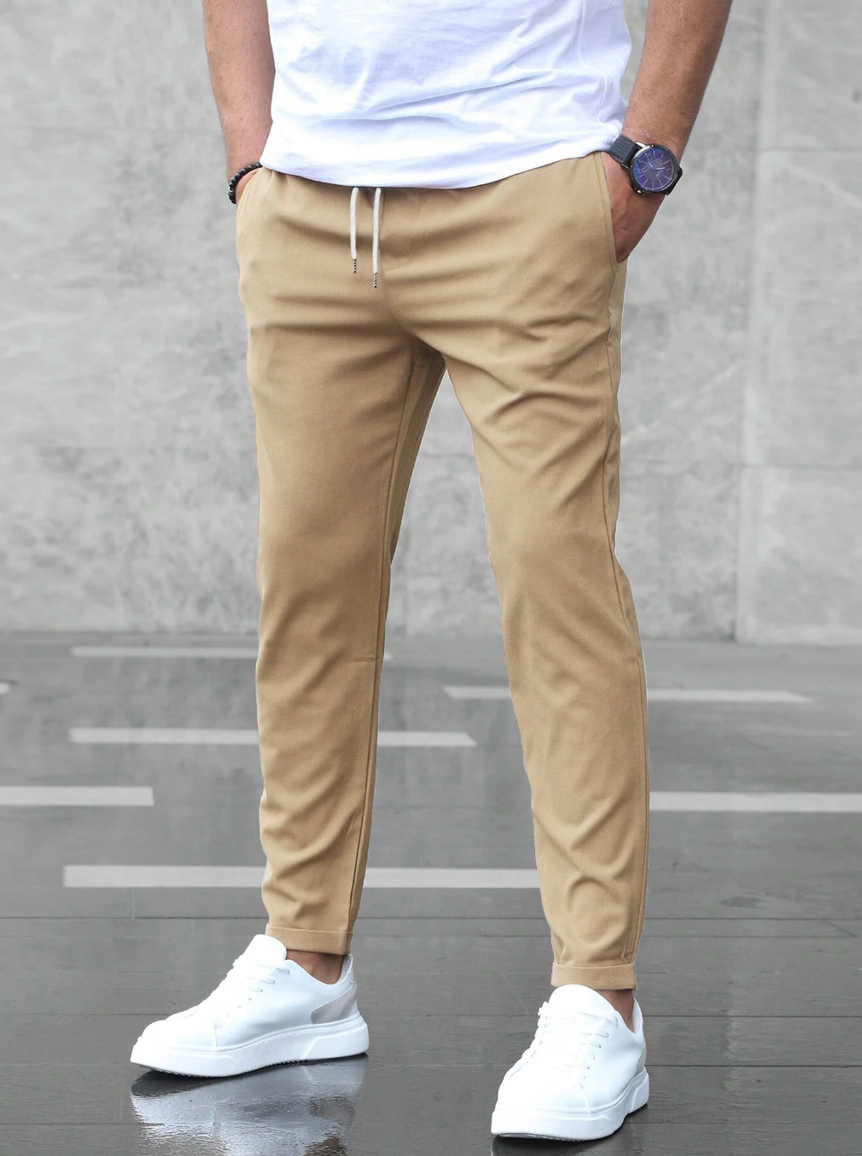 Slim fit heren jogger met sportieve look en ultiem comfort – AxelCore Jogger - Glamorix