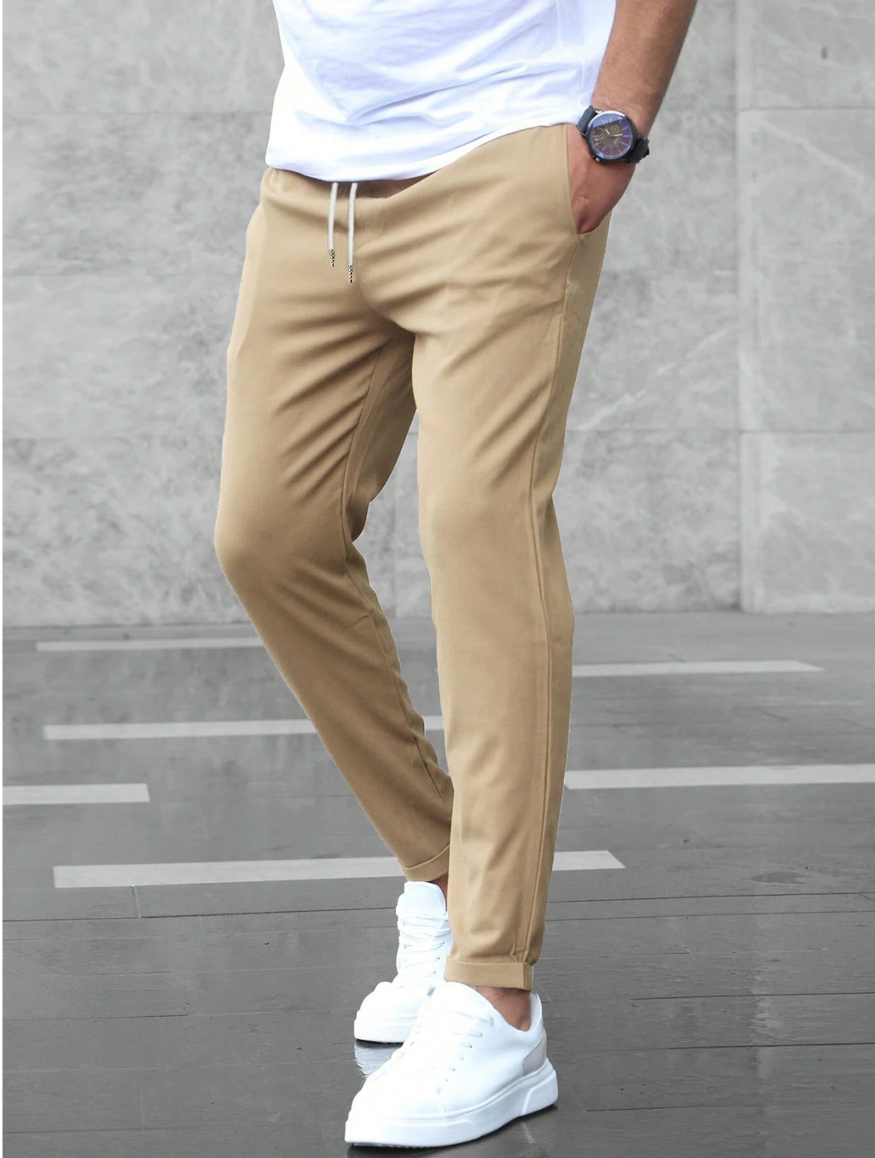 Slim fit heren jogger met sportieve look en ultiem comfort – AxelCore Jogger - Glamorix