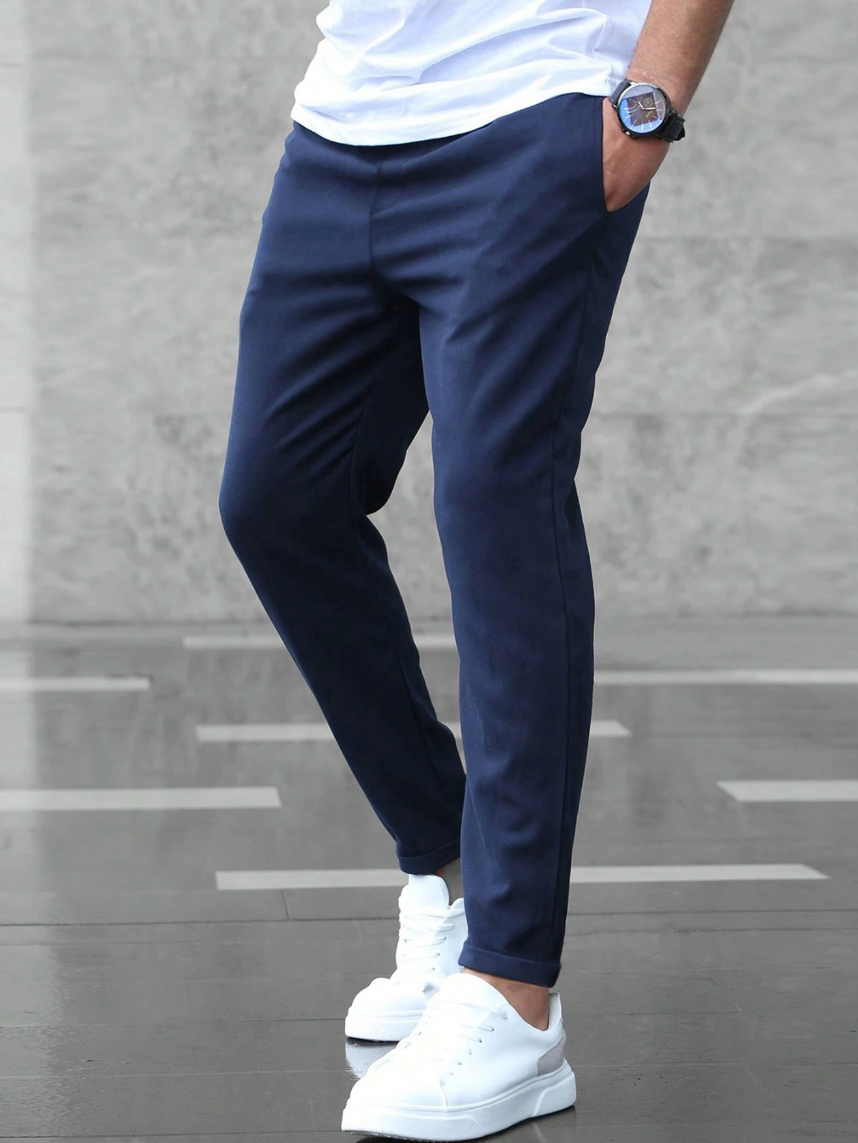 Slim fit heren jogger met sportieve look en ultiem comfort – AxelCore Jogger - Glamorix