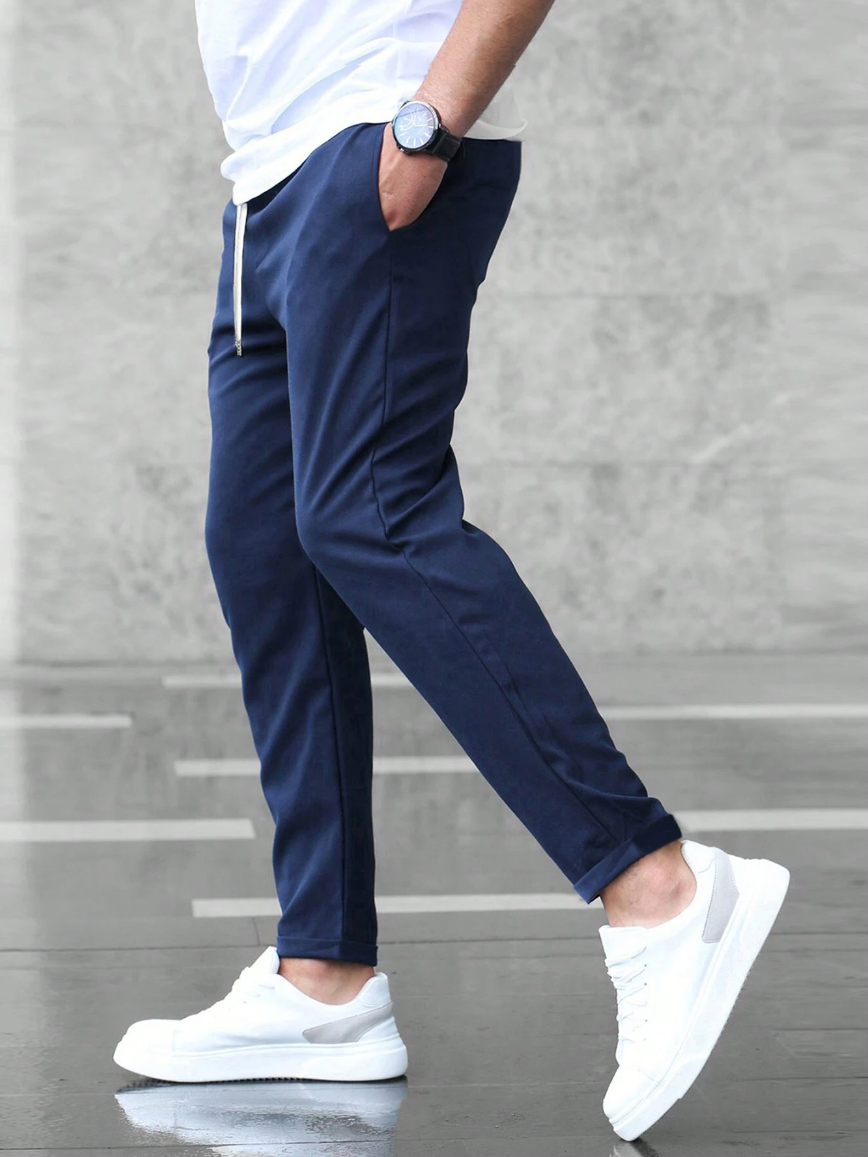 Slim fit heren jogger met sportieve look en ultiem comfort – AxelCore Jogger - Glamorix