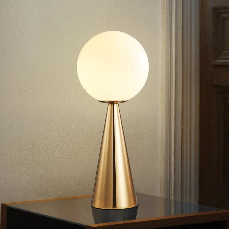 AURELUX - Creatieve tafellamp van goud en glas