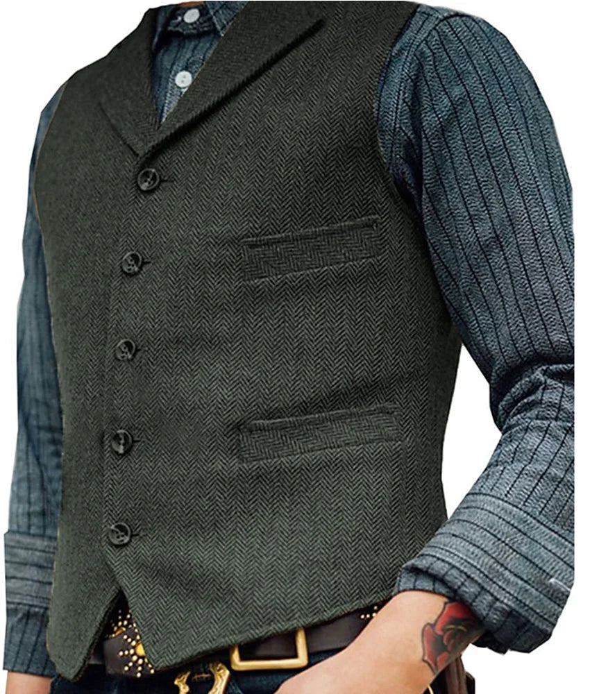 Klassiek herenvest met vintage look en moderne pasvorm – HARVEY VINTON - Glamorix