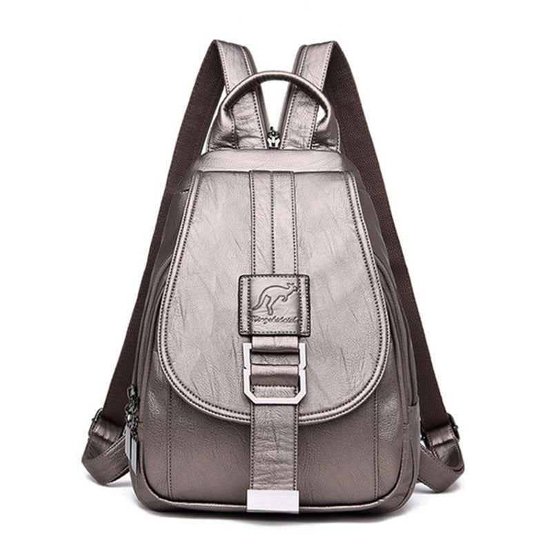 Elegante leren damesrugzak met minimalistisch design en slimme indeling – MAELYA LuxePack - Glamorix