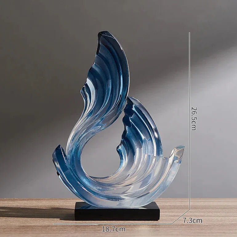 ETHEREAL FLOW – Glazen ornament met sierlijk design