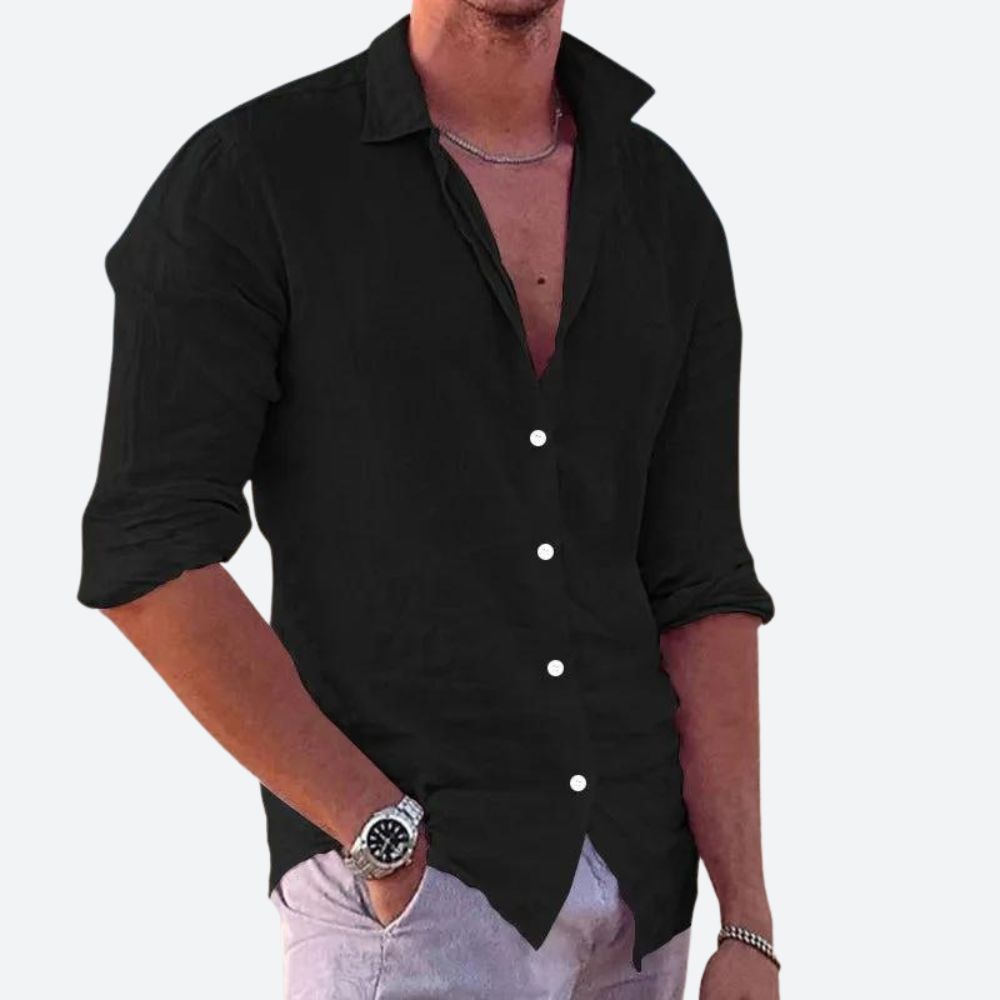 DAVIAN – Casual herenshirt met lange mouwen en moderne eenvoud