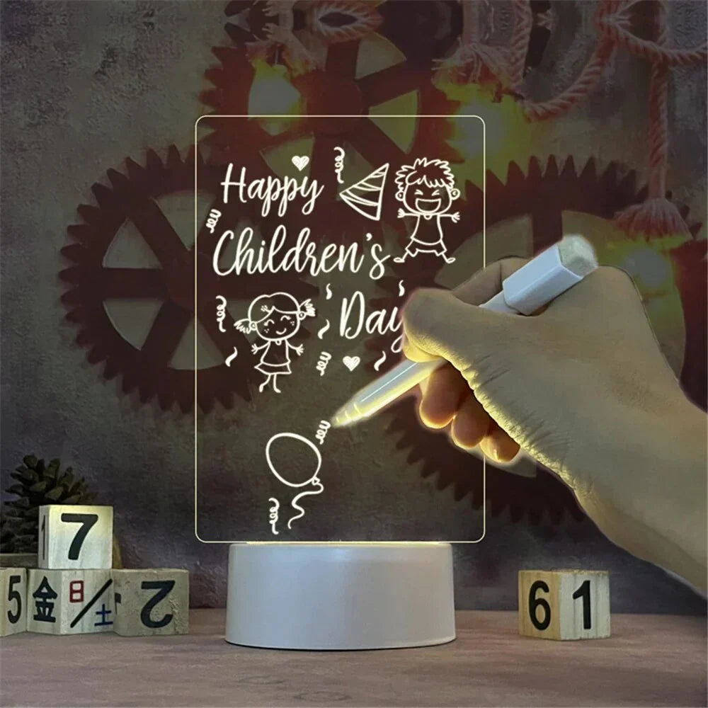 LumiNote Glowpad – Oplaadbaar magisch notitieblok met LED-verlichting en herbruikbare schrijffunctie