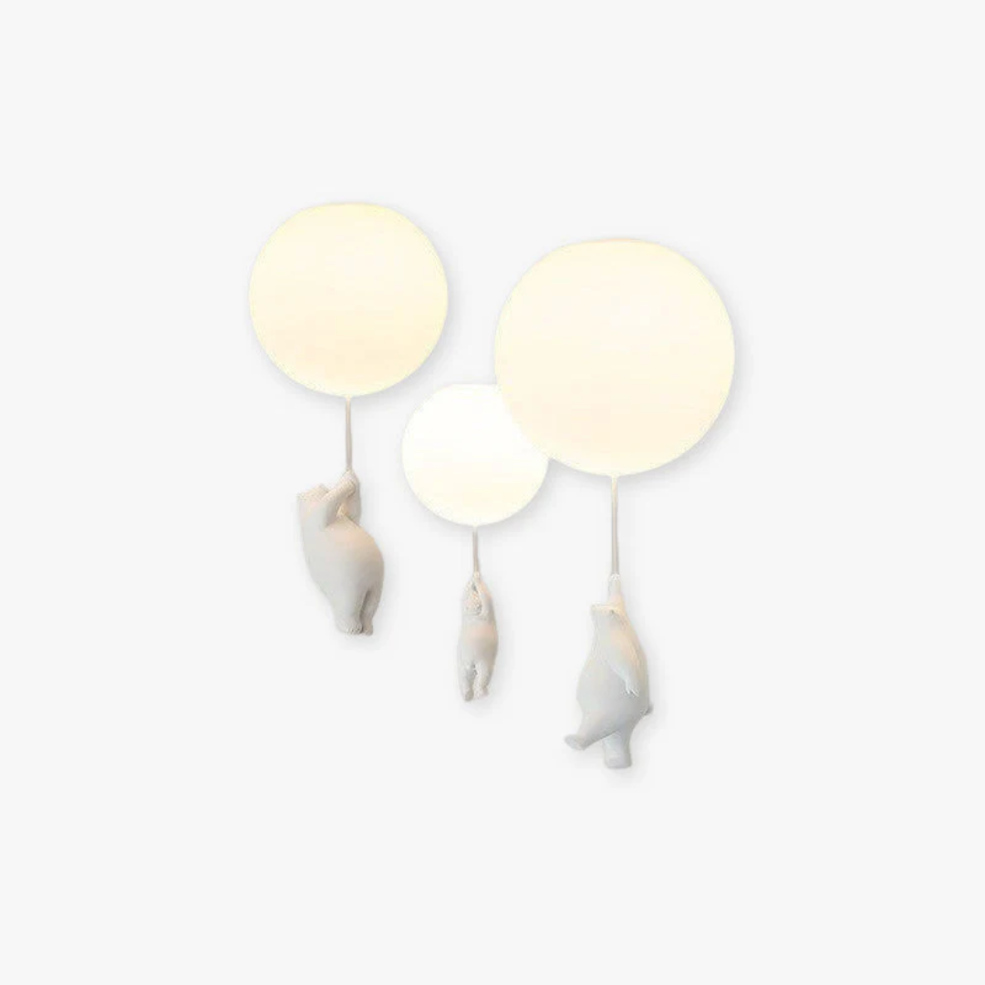 Betoverende Kinderkamer Hanglamp met Beer en Ballon – TeddyGlow