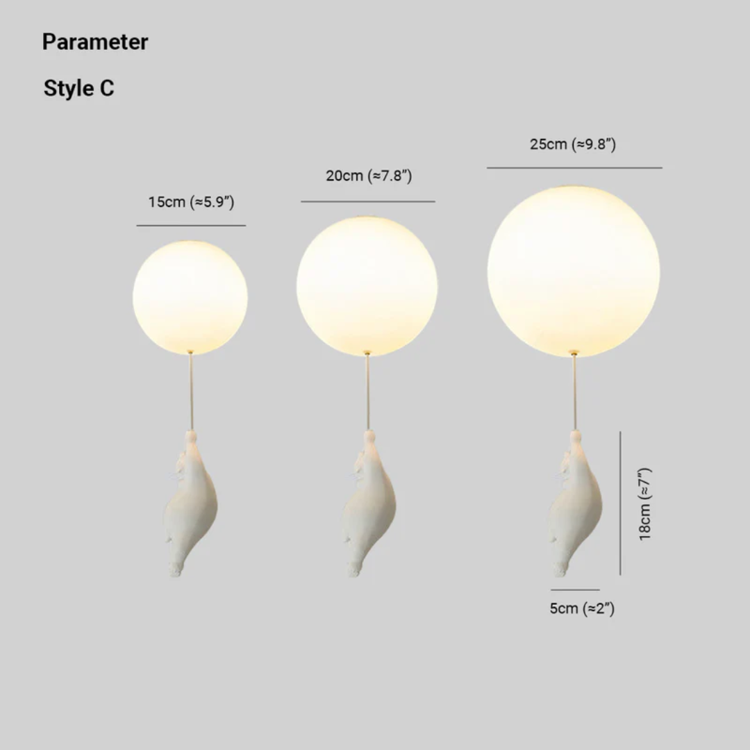 Betoverende Kinderkamer Hanglamp met Beer en Ballon – TeddyGlow