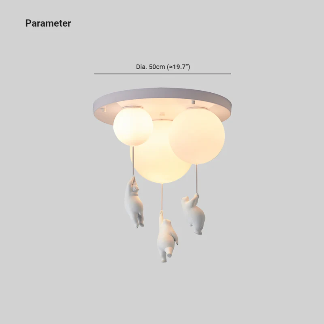 Betoverende Kinderkamer Hanglamp met Beer en Ballon – TeddyGlow