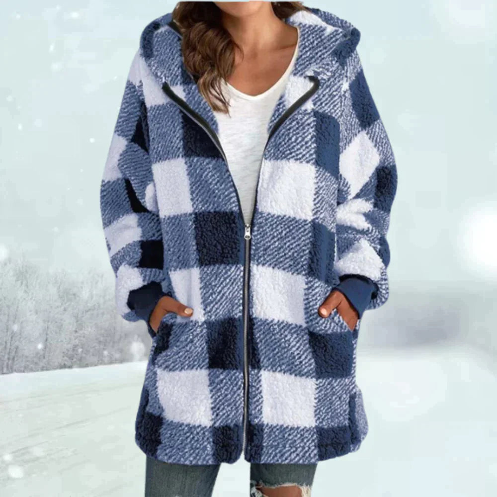 CELINE - Geruite winterjas voor dames