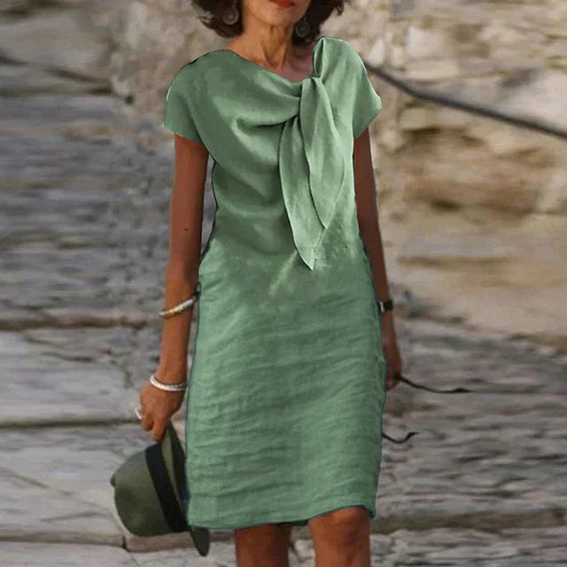 Elegante jurk met strikdetail voor dames – JULIA