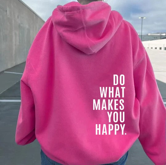 BELLA - Knusse hoodie met inspirerende print voor dames
