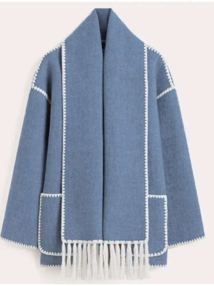 CELIA - Oversized stijlvolle warme sjaaljas voor dames