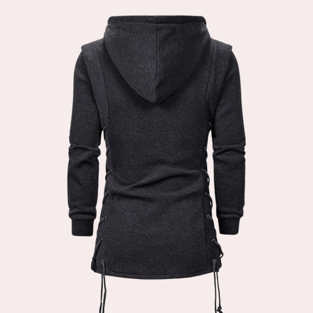 Lange herenjas met capuchon en waterafstotende afwerking – ARVEX - Glamorix