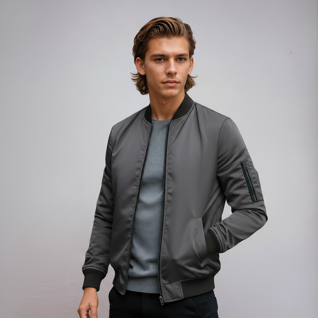 MILO – Heren bomberjack met moderne pasvorm en sportieve look - Glamorix