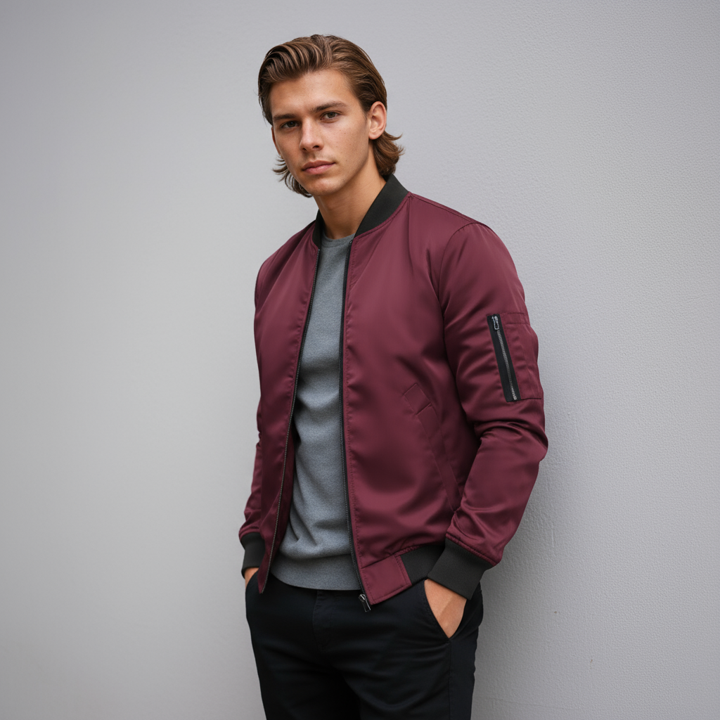 MILO – Heren bomberjack met moderne pasvorm en sportieve look - Glamorix