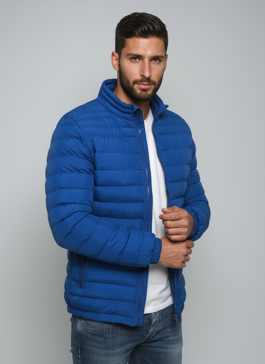 RANDY – Gewatteerd heren pufferjack met sportieve look - Glamorix