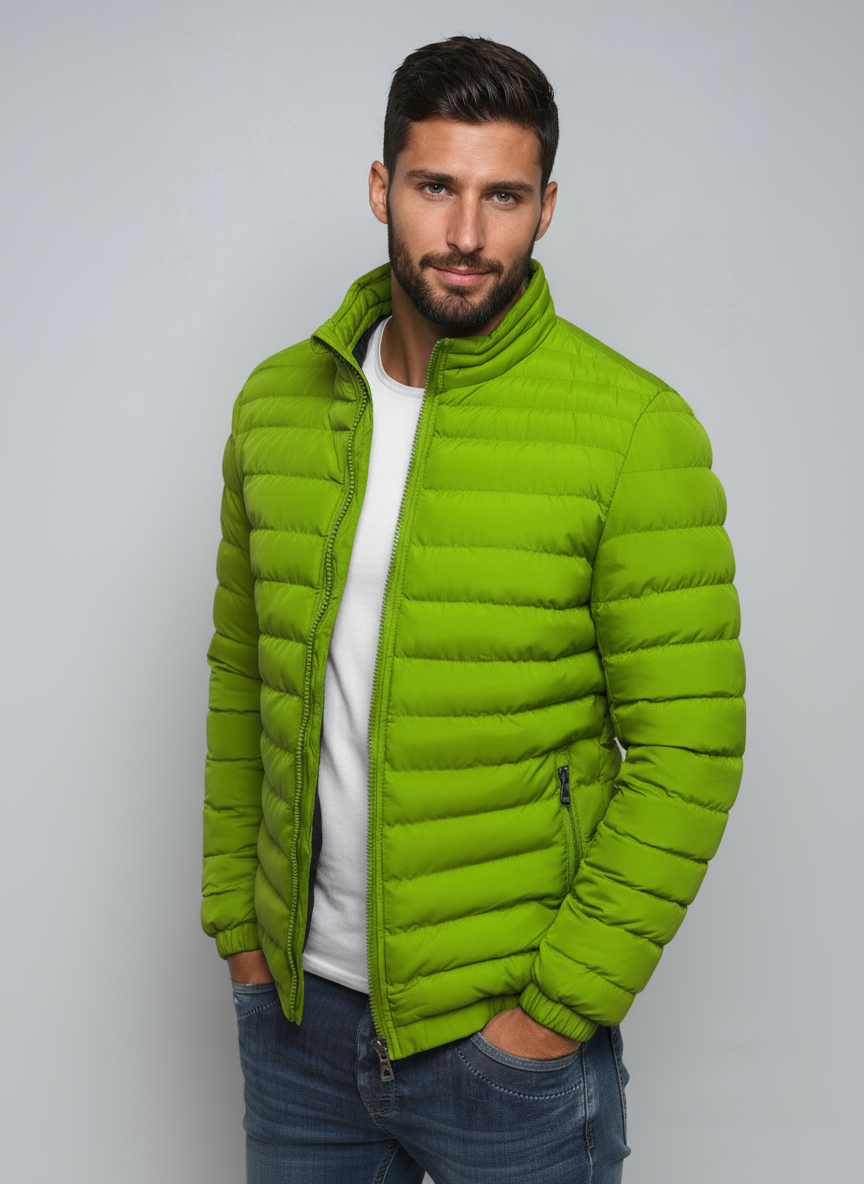 RANDY – Gewatteerd heren pufferjack met sportieve look - Glamorix