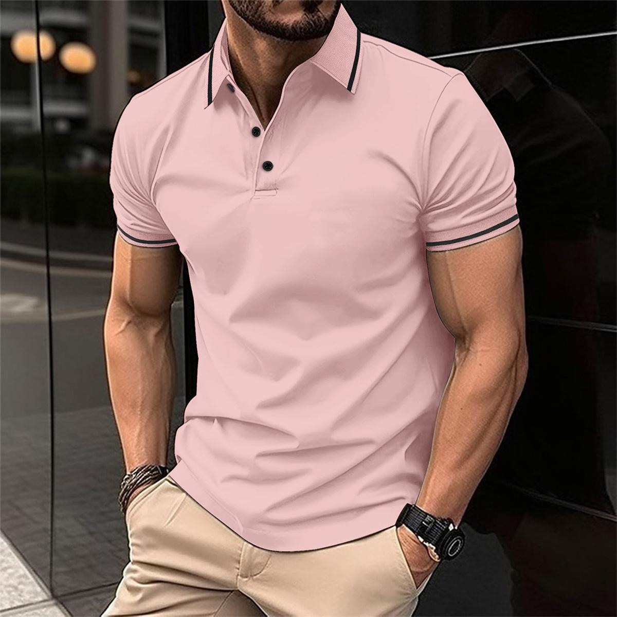 DAMON - Luxe slimfit poloshirt met contrasterende randen voor heren