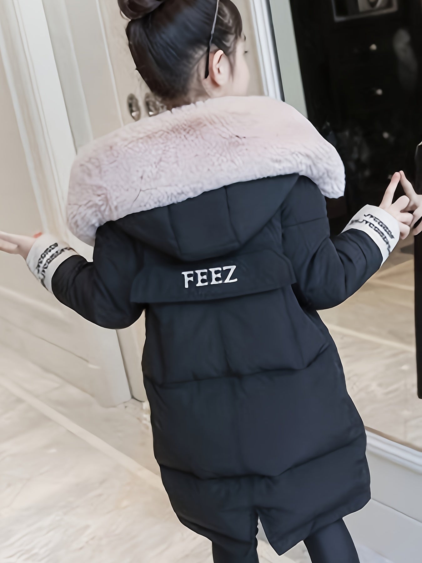 Vernice - Lange Winterjas met Capuchon voor Meisjes